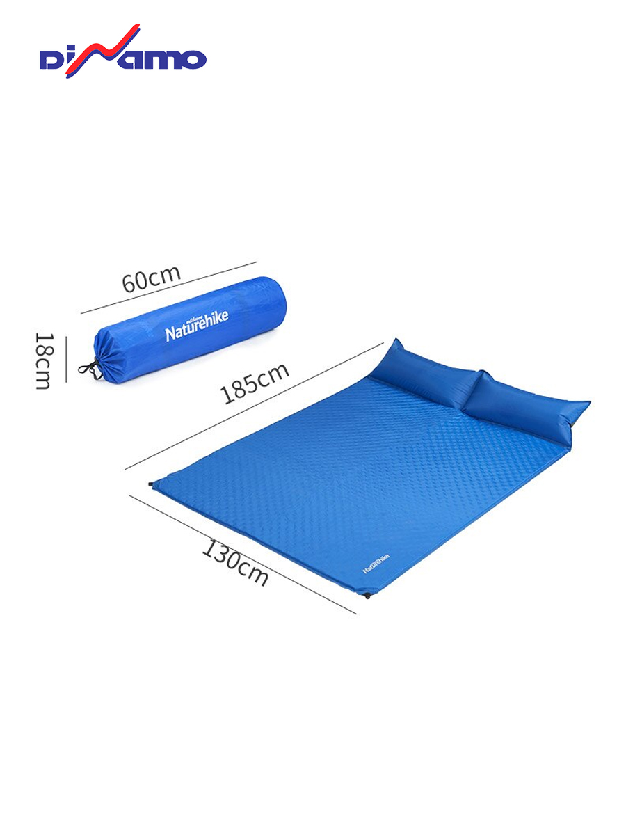 Надувной мат couple inflatable mat pillow-updated Blue Naturehike