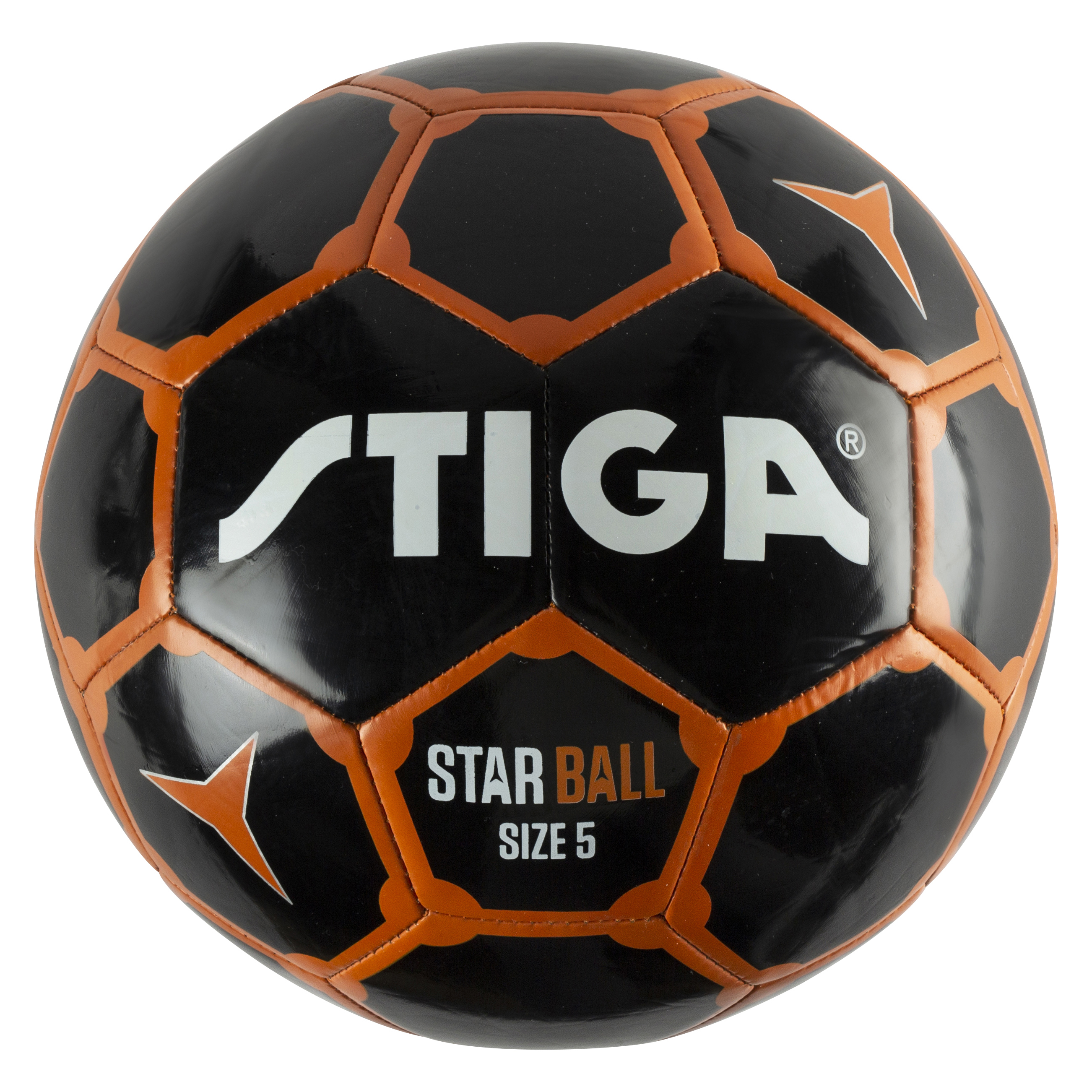 Мяч футбольный FB Star 5 Black/Orange 84-2725-05 Stiga