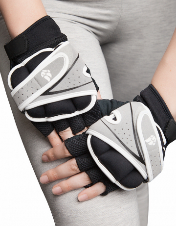 Перчатки с утяжелителями Weighter Gloves, M, Black/Grey M1391 11 5 17W	 Mad Wave