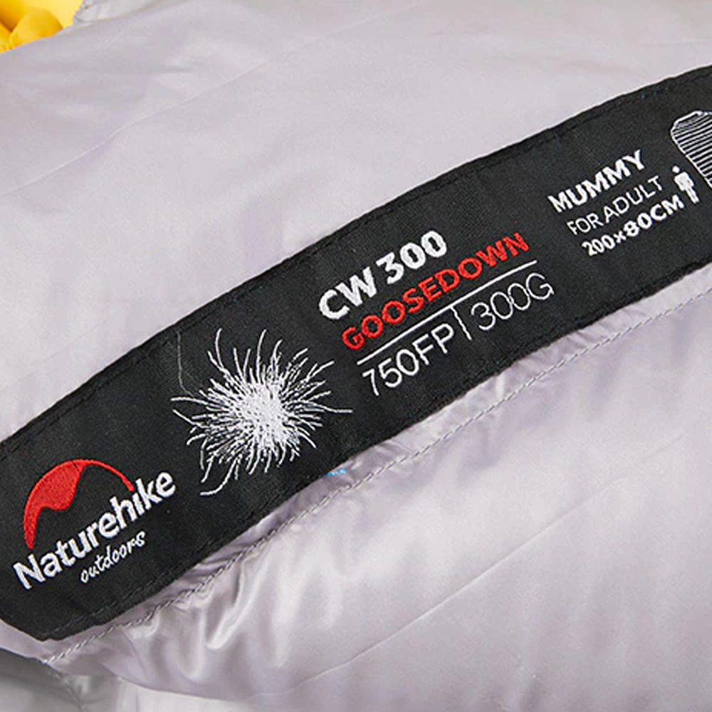 Спальный мешок CW300 mummy goose down sleeping bag Black Naturehike