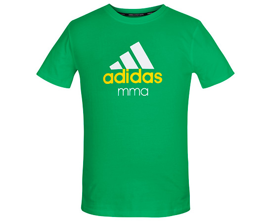 Футболка детская adiCTMMA-K  Community T-Shirt MMA Kids зелено/белая  164см