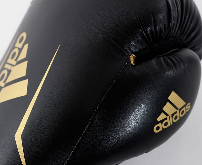 Перчатки боксерские Speed100 черно-золотые